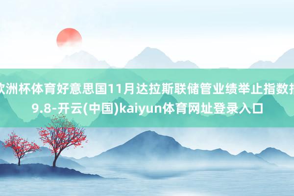 欧洲杯体育好意思国11月达拉斯联储管业绩举止指数报9.8-开云(中国)kaiyun体育网址登录入口