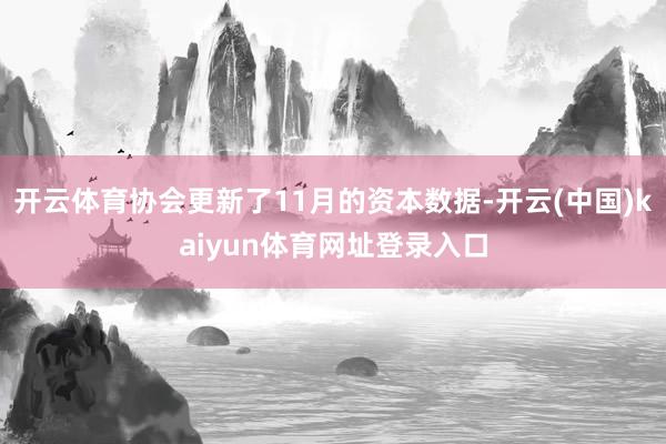 开云体育协会更新了11月的资本数据-开云(中国)kaiyun体育网址登录入口