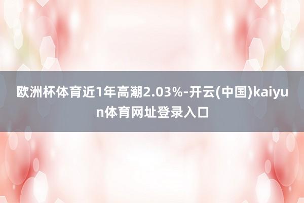欧洲杯体育近1年高潮2.03%-开云(中国)kaiyun体育网址登录入口