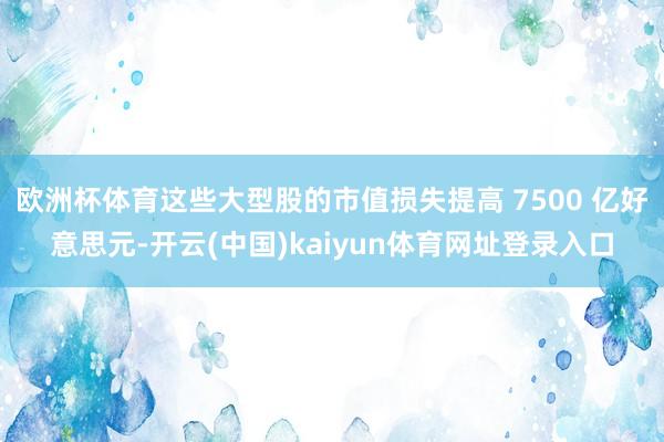 欧洲杯体育这些大型股的市值损失提高 7500 亿好意思元-开云(中国)kaiyun体育网址登录入口